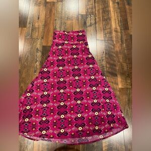 LuLaRoe Vibrant fuchsia Pink A-Line maxi Skirt size small